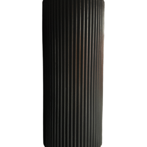 Black ripple plinth hire for weddings and events in Melbourne, modern textured display stand for styling and décor.