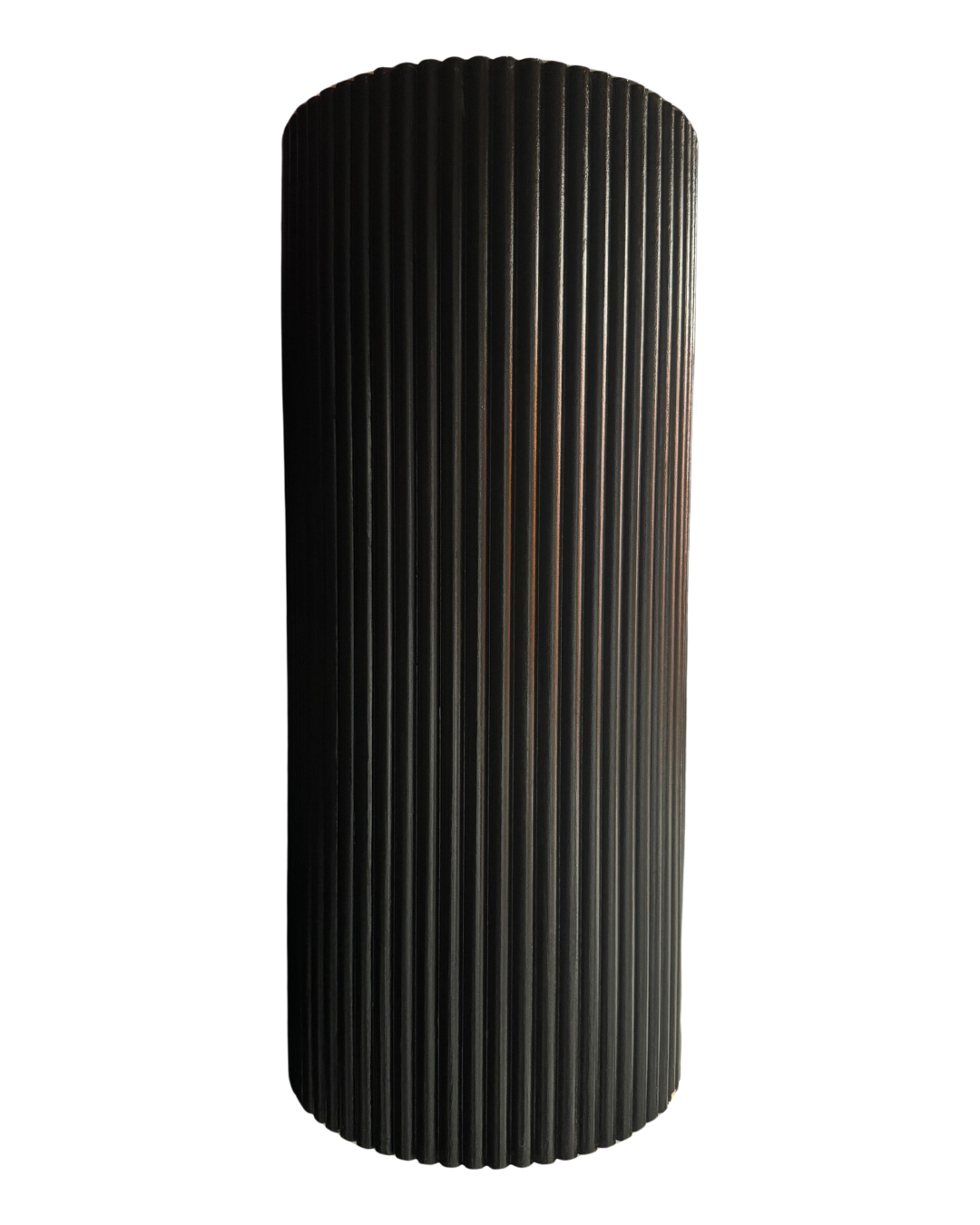 Black ripple plinth hire for weddings and events in Melbourne, modern textured display stand for styling and décor.