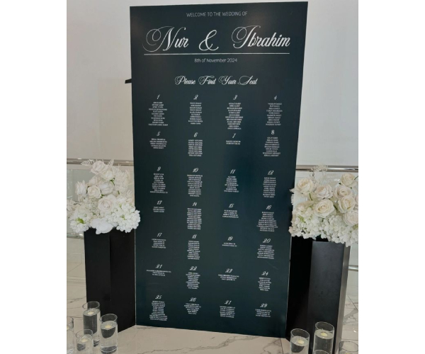 2x1m Seating Chart design and Print