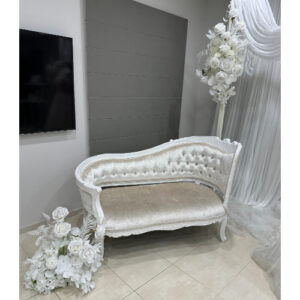 White Velvet Chaise