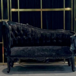 Black Velvet Chaise