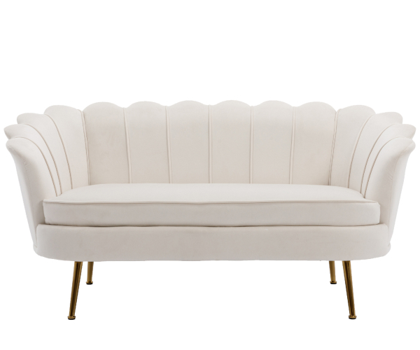 beige velvet chaise used for event hire in Melbourne