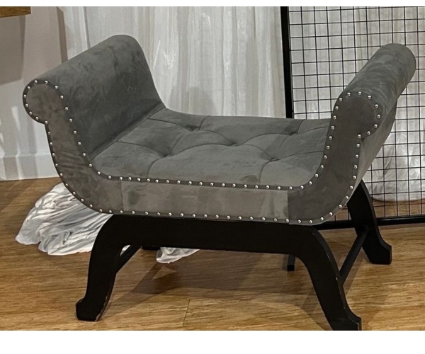 Grey Velvet Seat