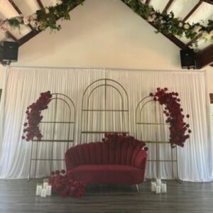 6m White Curtain Pipe & Drape