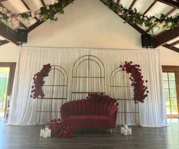 6m White Curtain Pipe & Drape