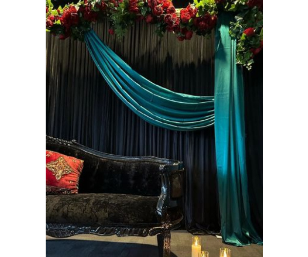 6m Black Curtain Pipe & Drape